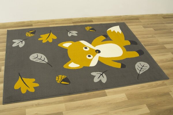 Dětský koberec Kids 534431/89915- Lišáček, hnědý