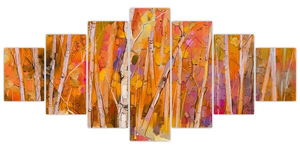 Obraz - Podzimní les (210x100 cm)