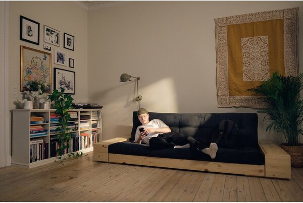 Šedá rozkládací pohovka 244 cm Base – Karup Design