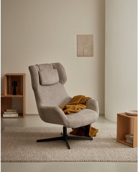 Hnědé křeslo Zalina – Kave Home