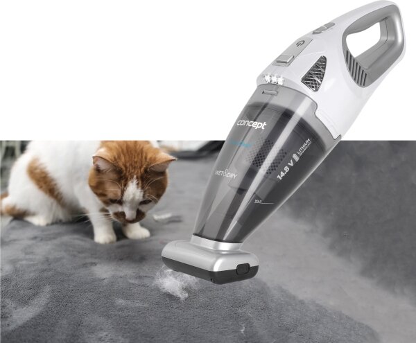 Concept VP4370 - Ruční vysavač WET & DRY PERFECT CLEAN 90W/14,8V 2200 mAh bílá