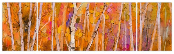 Obraz - Podzimní les (170x50 cm)