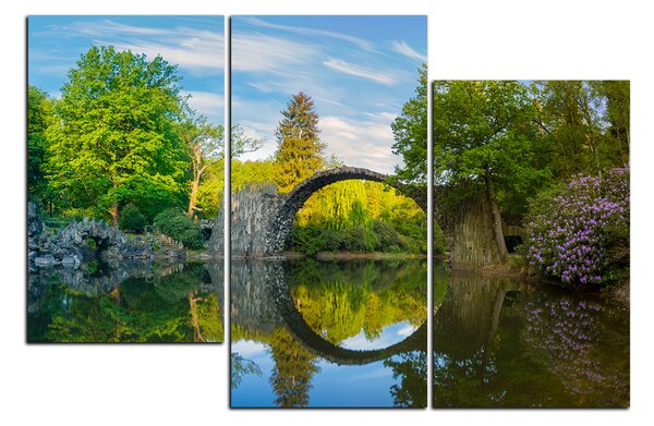 Obraz na plátně - Most v parku v Kromlau 1246D (90x60 cm)