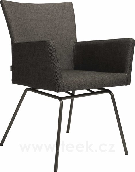 Stern Jídelní křeslo Artus VIP, Stern, 63x63x92 cm, rám lakovaná nerezová ocel černý (black matt), rychleschnoucí pěna, venkovní látka silk black