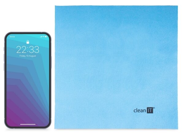 CLEAN IT CL-710 - Čisticí utěrka z mikrovlákna 19x19 cm modrá