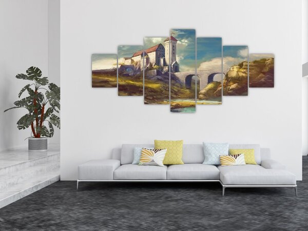 Obraz - Středověký hrad (210x100 cm)