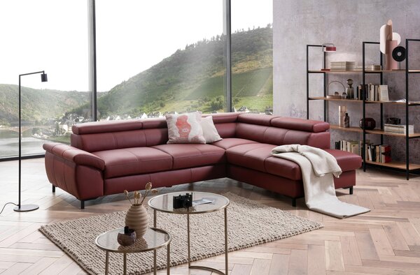 ROHOVÁ SEDAČKA, kůže, bordeaux Celina Home - Sedací soupravy