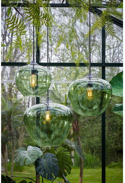 Zelené stropní svítidlo se skleněným stínidlem ø 30 cm Mayson – Light & Living