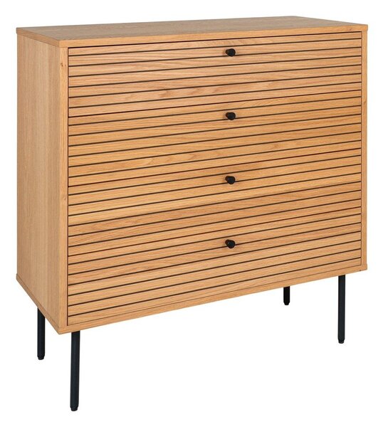 Vysoká komoda v dekoru dubu v přírodní barvě 80x85 cm Kyoto – House Nordic