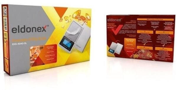 ELDONEX EKS-4040-SL - Přesná setinová váha 2xCR2032 stříbrná