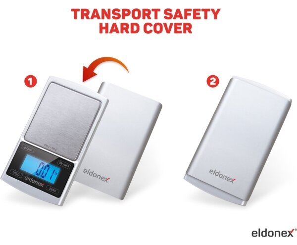 ELDONEX EKS-4040-SL - Přesná setinová váha 2xCR2032 stříbrná