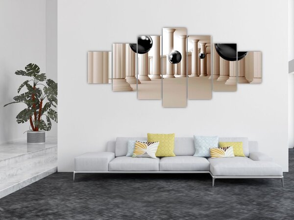 Obraz - Koule mezi sloupy (210x100 cm)