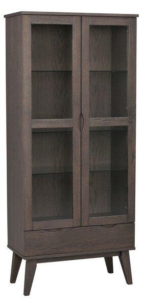 Hnědá vitrína v dekoru dubu 82x185 cm Filippa – Rowico