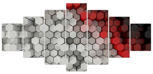 Obraz - 3D hexagony (210x100 cm)