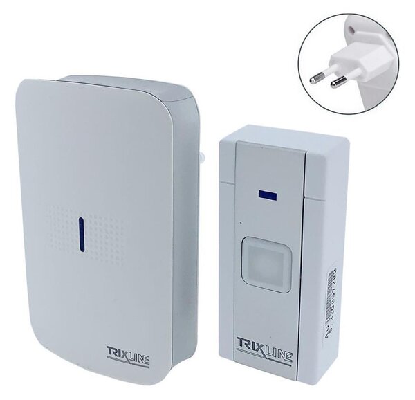 Bezdrátový zvonek do zásuvky BELL 230V + 1x23A bílá