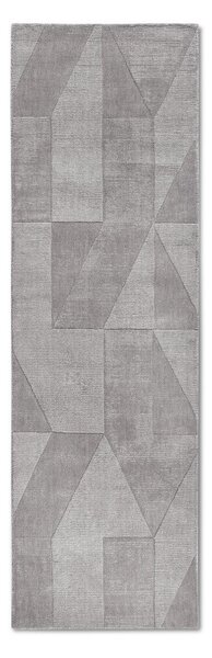 Šedý ručně tkaný vlněný běhoun 80x250 cm Ursule – Villeroy&Boch