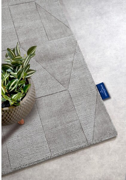 Šedý ručně tkaný vlněný běhoun 80x250 cm Ursule – Villeroy&Boch