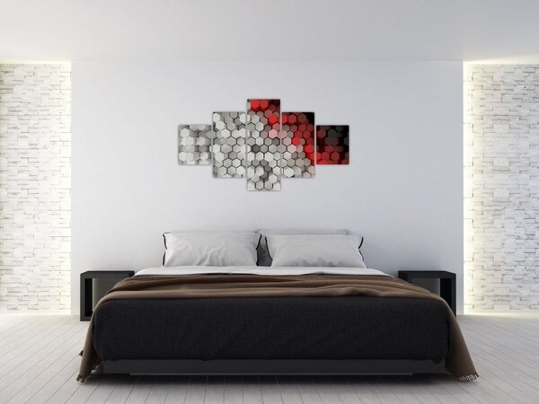 Obraz - 3D hexagony (125x70 cm)
