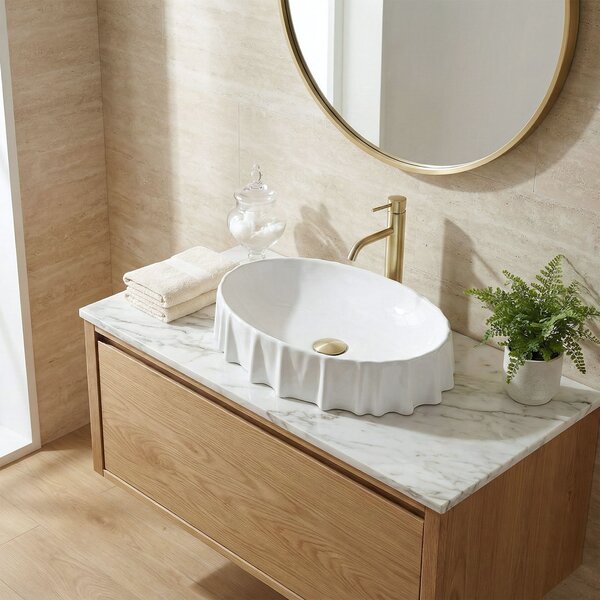 Rea Aurelia, umyvadlo na desku 600×400×140 mm, bílá lesklá, REA-U3504