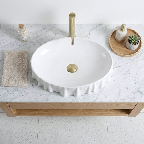 Rea Aurelia, umyvadlo na desku 600×400×140 mm, bílá lesklá, REA-U3504