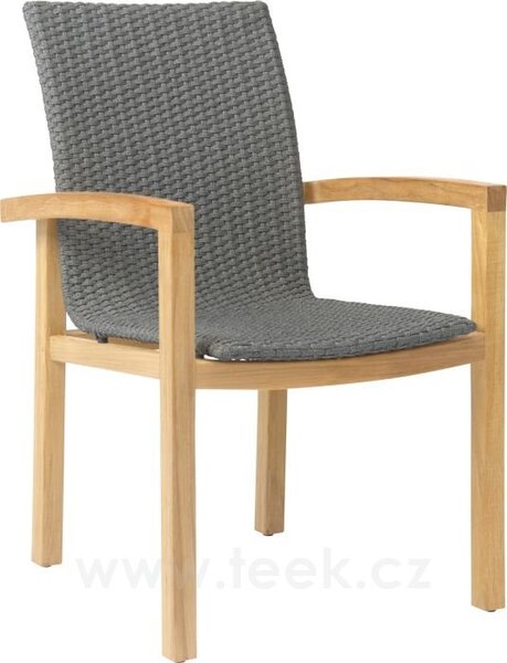 Stern Jídelní křeslo Leah, Stern, 59x65x93 cm, rám teak, lankový výplet yellow