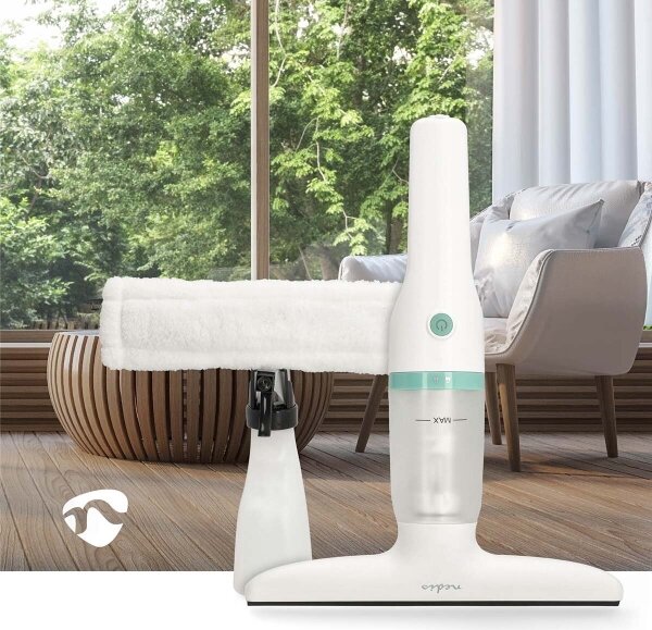 Nedis VCWI230WT - Nabíjecí okenní vysavač 12W/2200 mAh IPX4