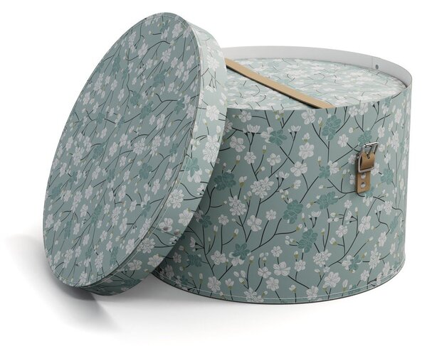 Světle zelené kartonové úložné boxy v sadě 2 ks s víkem ø 37,5x25,5 cm Rut Paper Laminate – Bigso