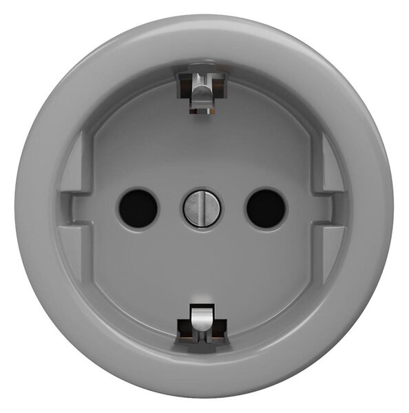 Kliklap - Retro zásuvka domovní bez rámečku SCHUKO 230V/16A šedá