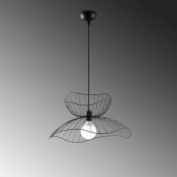 Černé závěsné svítidlo s kovovým stínidlem ø 50 cm Farac – Opviq lights
