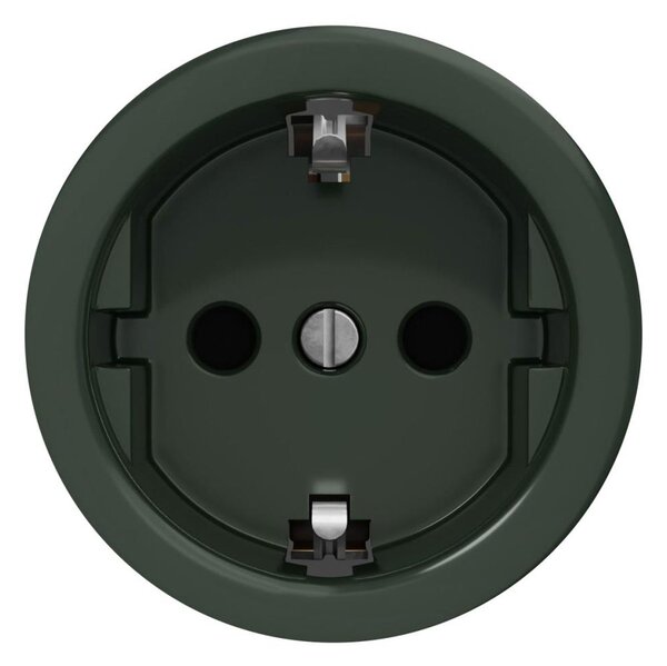 Kliklap - Retro zásuvka domovní bez rámečku SCHUKO 230V/16A zelená