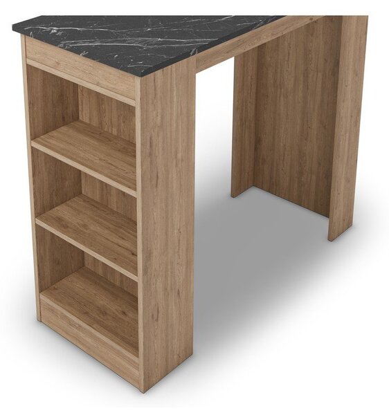 Barový stůl s deskou v dekoru mramoru 47x120 cm Peru – Marckeric