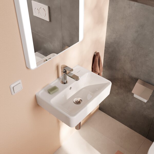 Hansgrohe Xanuia Q umyvadlo 45x34 cm obdélníkový klasický bílá lesk 60130450