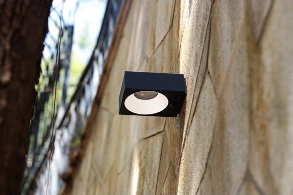 Viking - LED Stm. solární nástěnné svítidlo se senzorem LED/2W/3,7V IP65 4000K