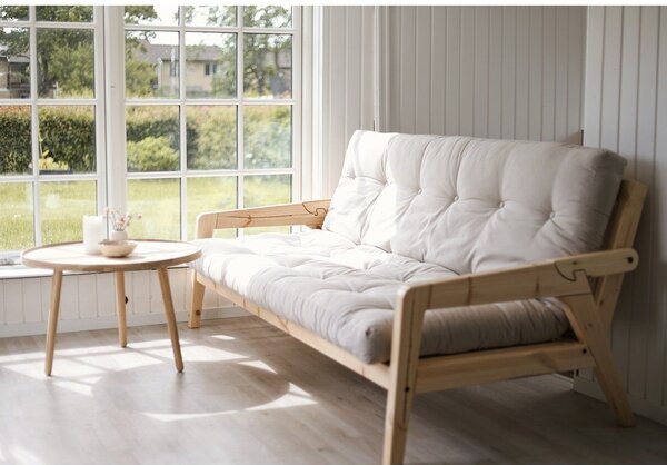 Hnědá/béžová rozkládací pohovka 204 cm Grab - Karup Design