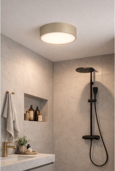 Brilagi - Koupelnové stropní svítidlo POOL 2xE27/15W/230V pr. 30 cm IP54 béžová
