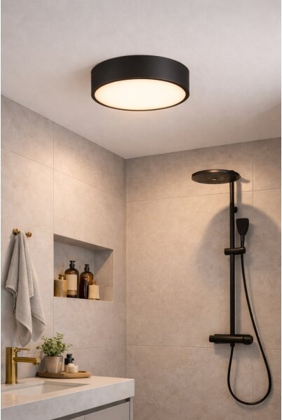 Brilagi - Koupelnové stropní svítidlo POOL 2xE27/15W/230V pr. 30 cm IP54 černá