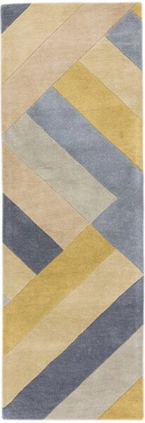 Žlutý koberec Jigsaw Ochre Grey Rozměry: 66x200 cm