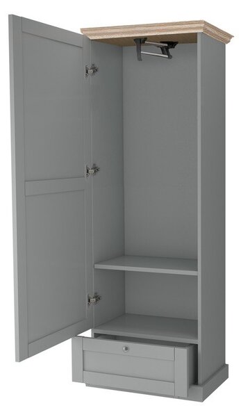 Šedá šatní skříň 60x180 cm Binz – Støraa