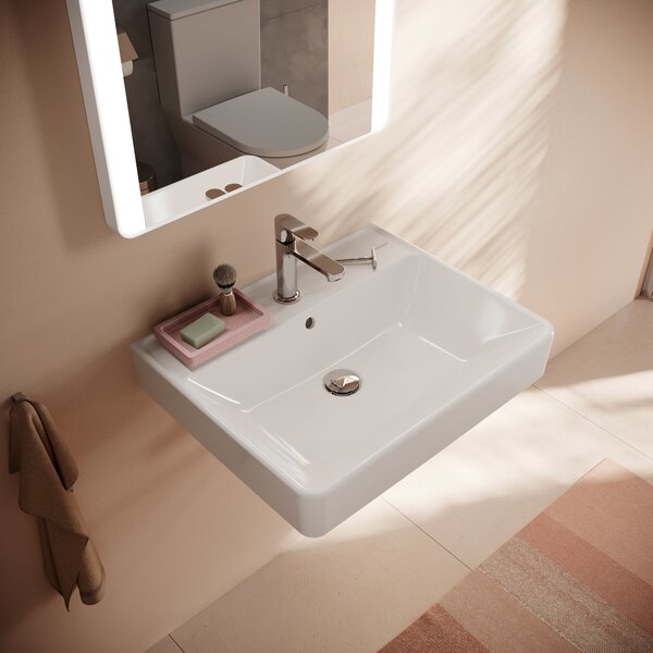 Hansgrohe Xanuia Q umyvadlo 60x48 cm obdélníkový klasický bílá lesk 60133450