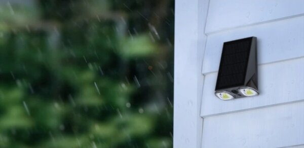 Viking - LED Stm. solární nástěnné svítidlo se senzorem LED/1,3W/3,7V IP44 4000K