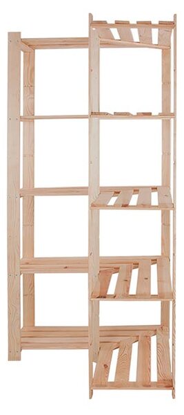 ATMOWOOD Dřevěný rohový regál 170 x 85 x 85 cm