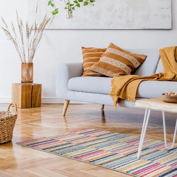 Tribeca Design Kusový koberec Jars Multicolor Stripe Rozměry: 80x150 cm