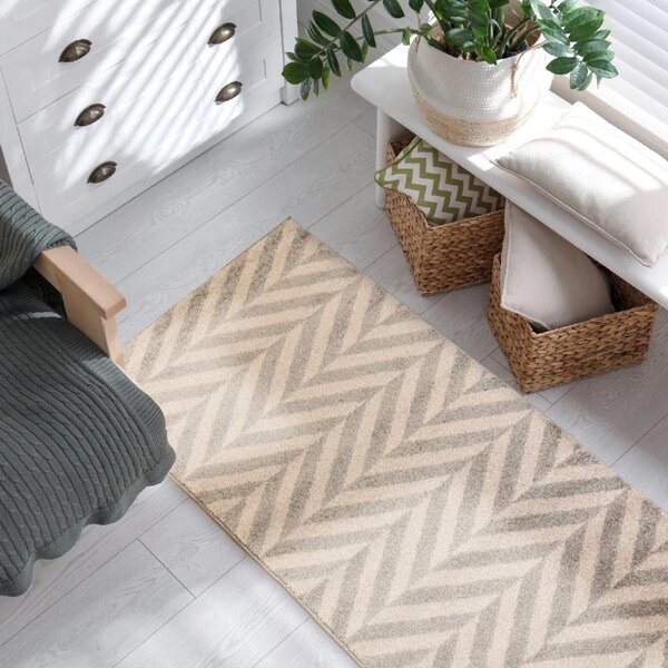 Tribeca Design Kusový koberec Jars Grey Chevron Rozměry: 80x150 cm