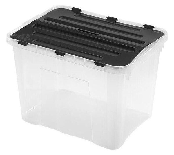 Úložný box DRAGON 42 l černá/čirá