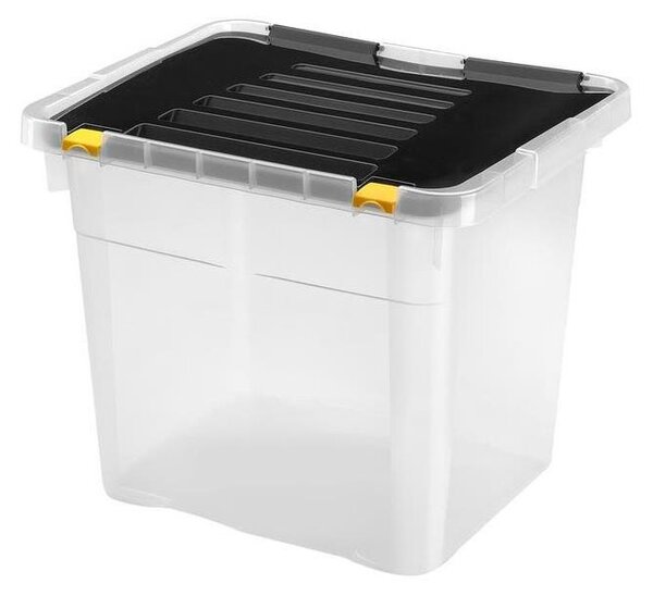 Úložný box 36 l černá/čirá