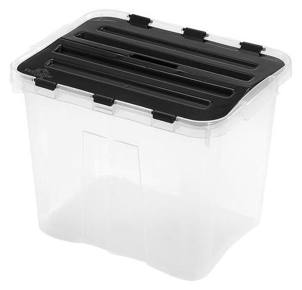 Úložný box DRAGON 24 l černá/čirá