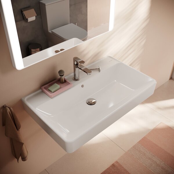 Hansgrohe Xanuia Q umyvadlo 80x48 cm obdélníkový klasický bílá lesk 60225450