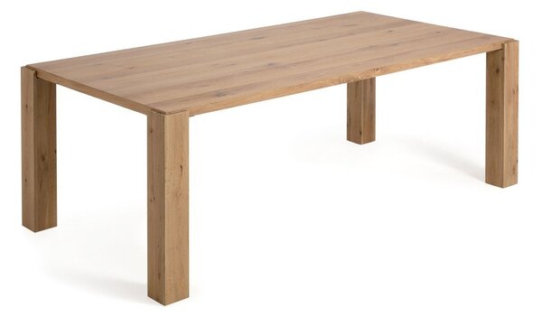 Jídelní stůl v dekoru dubu v přírodní barvě 110x220 cm Deyanira – Kave Home
