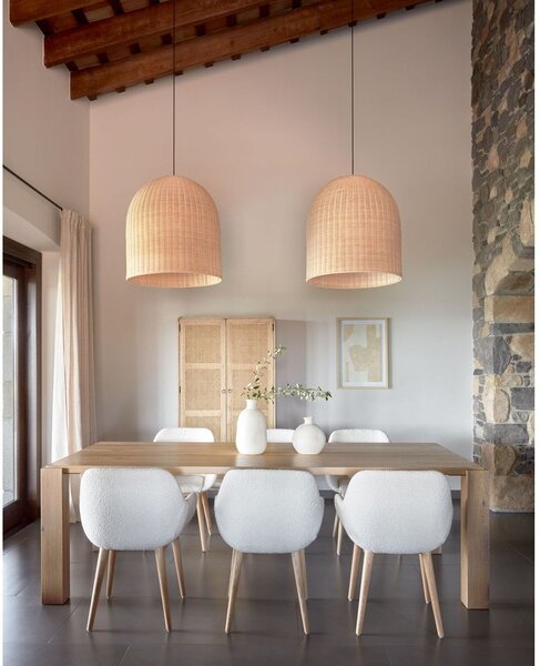 Jídelní stůl v dekoru dubu v přírodní barvě 110x220 cm Deyanira – Kave Home