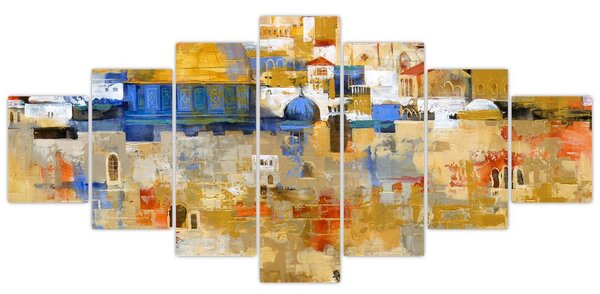 Obraz - Zeď nářků, Jeruzalém, Izrael (210x100 cm)